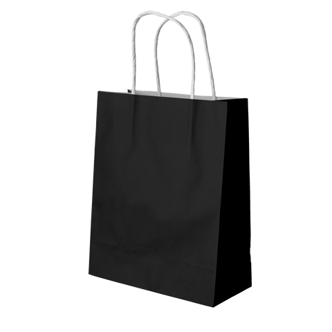 50x14x40cm Baskılı Siyah Kraft Çanta